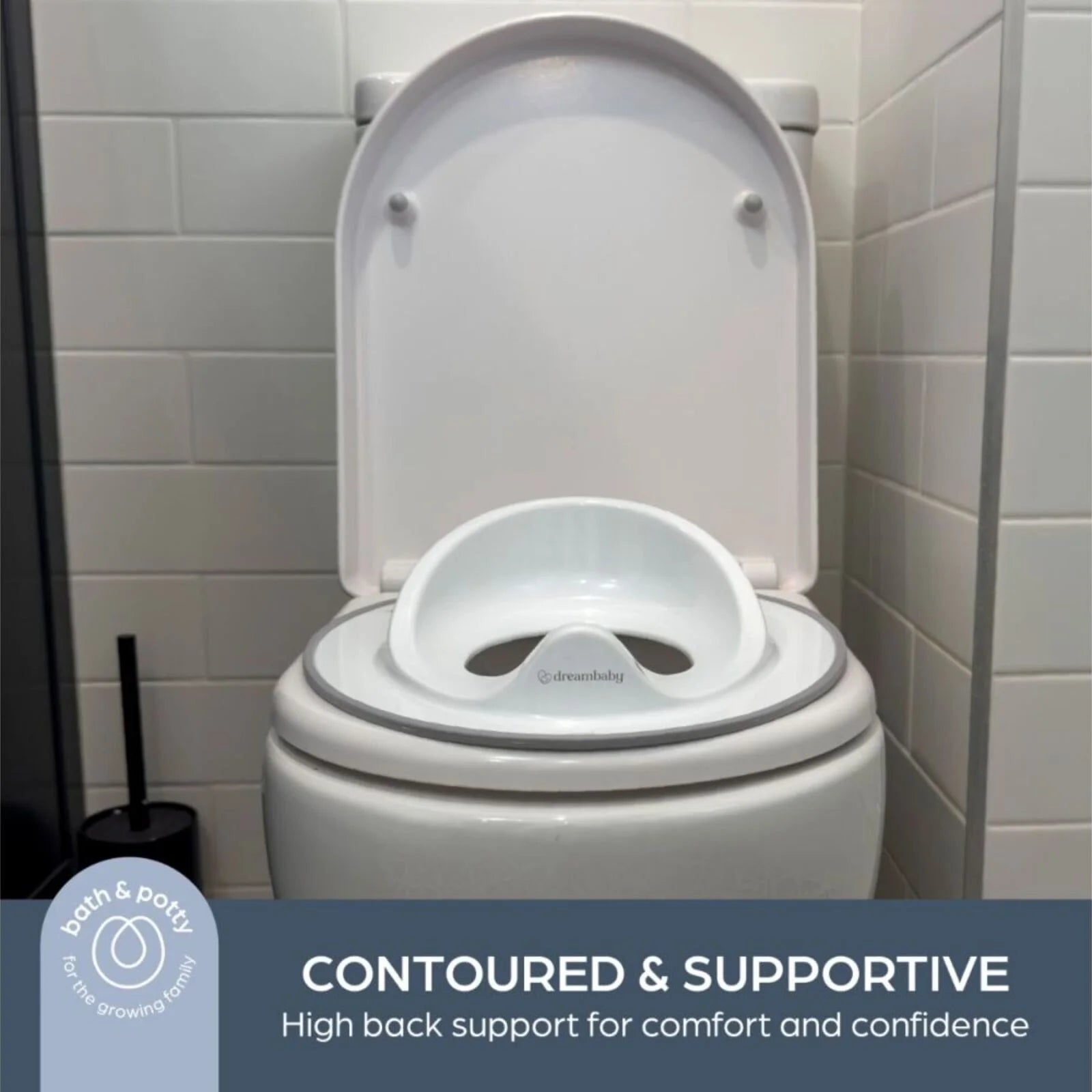 Dreambaby Toilet Topper with Grey Trim - White - ebebek - Black Friday