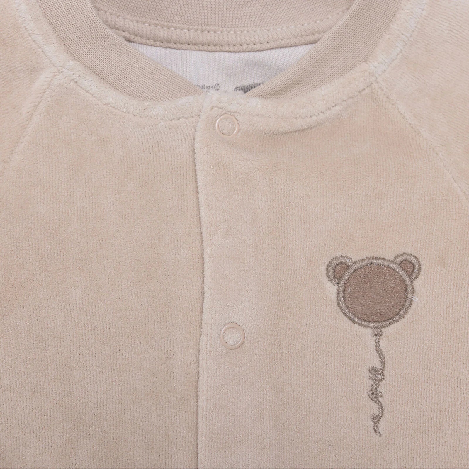 HelloBaby Newborn Velvet Footless Jumpsuit - Beige - ebebek - Black Friday