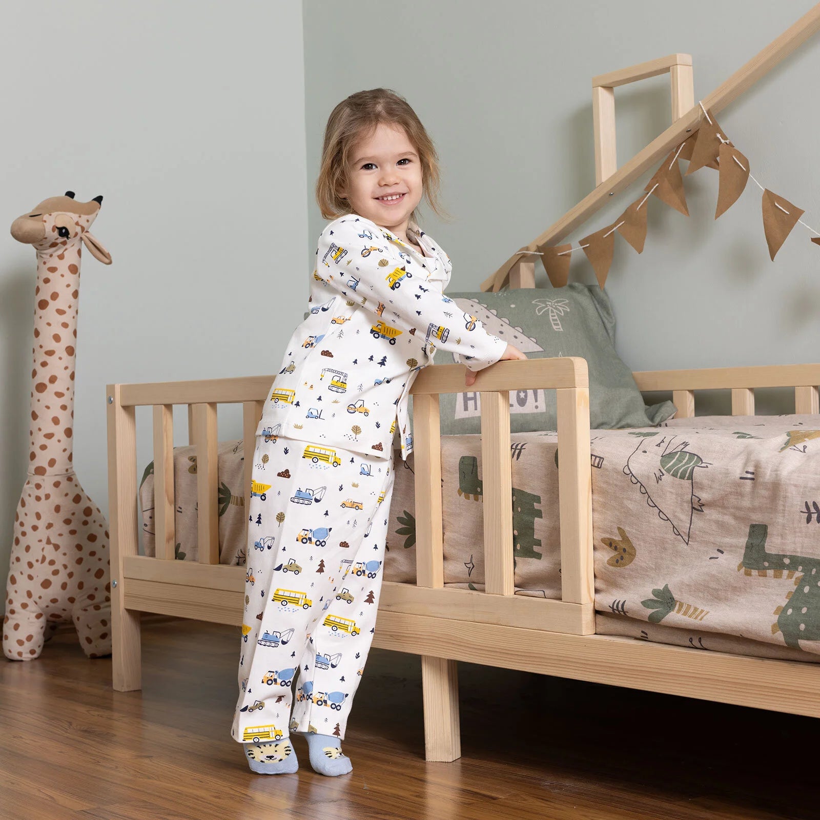 HelloBaby Boy Long Sleeve Pyjamas Set - White - ebebek - Black Friday