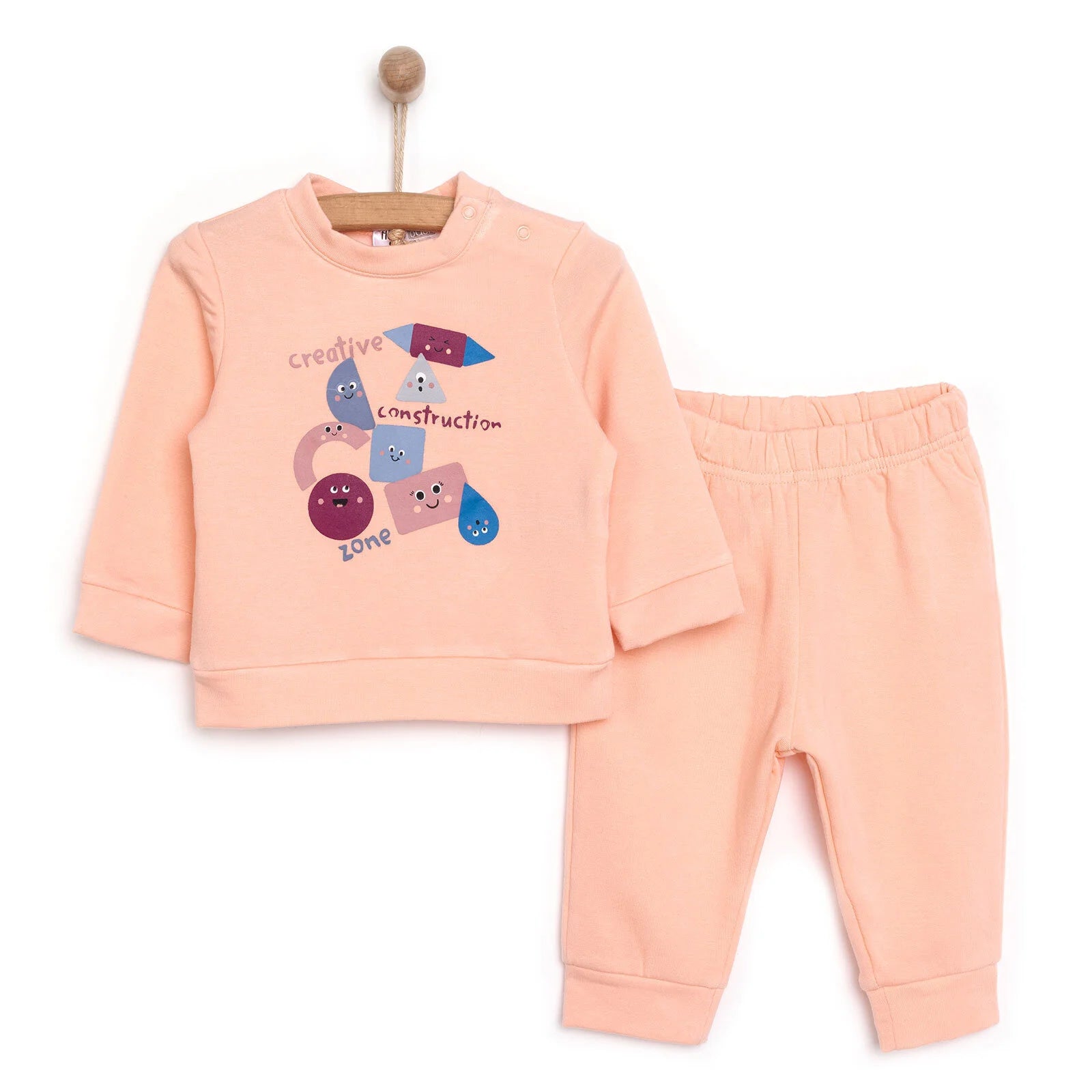 HelloBaby Basic Girl Jogging Set - Salmon - ebebek - Black Friday