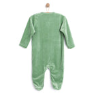 HelloBaby Boy Velvet Footed Jumpsuit - Green - ebebek - Black Friday