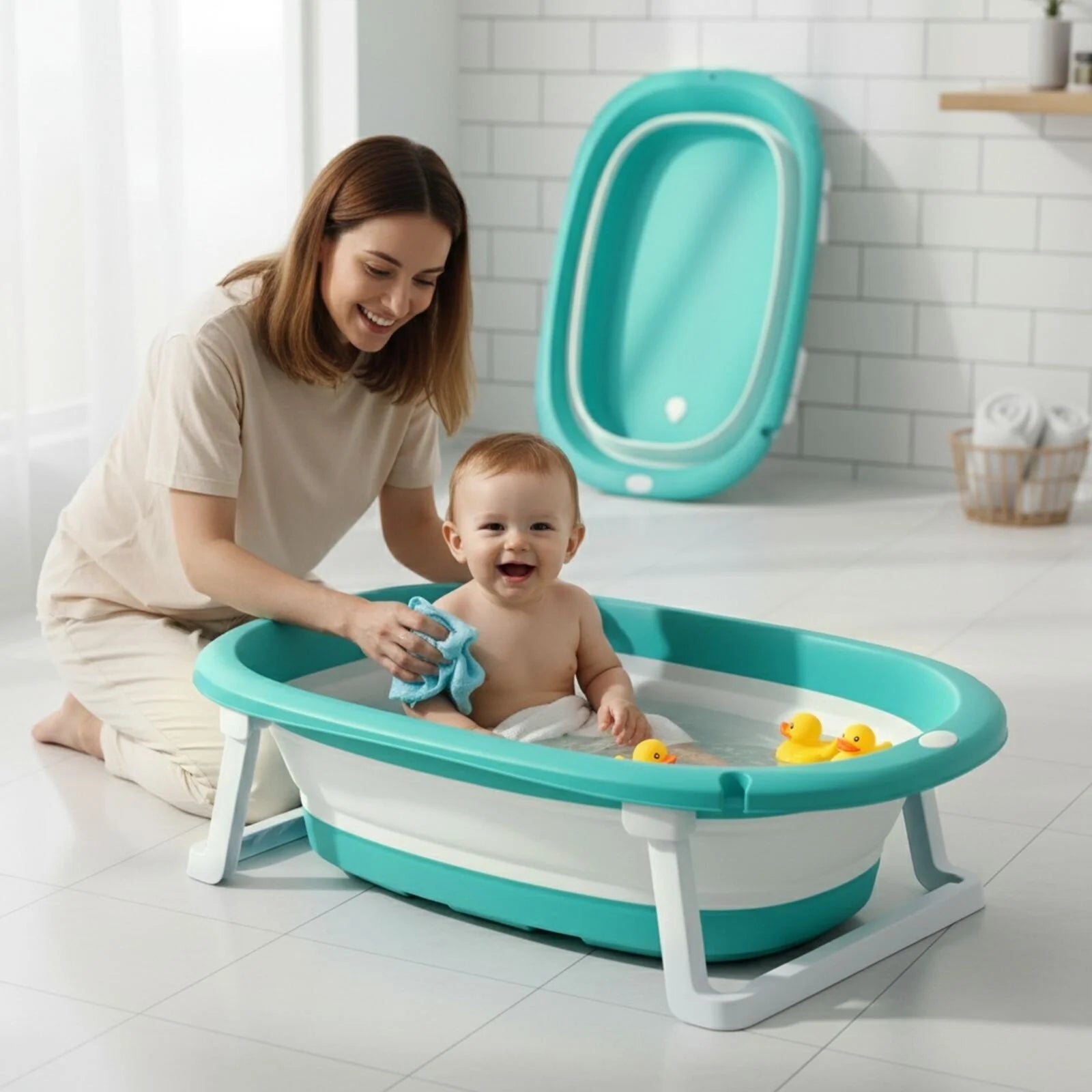 baby plus Foldable Bathtub with Plug - ebebek - Black Friday