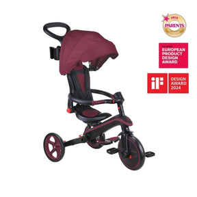 Globber 4 - in - 1 Explorer Trike Foldable - Burgundy - ebebek