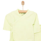 HelloBaby Newborn Organic Wrapover Top - Hat - Footed Set - Green - ebebek - Black Friday