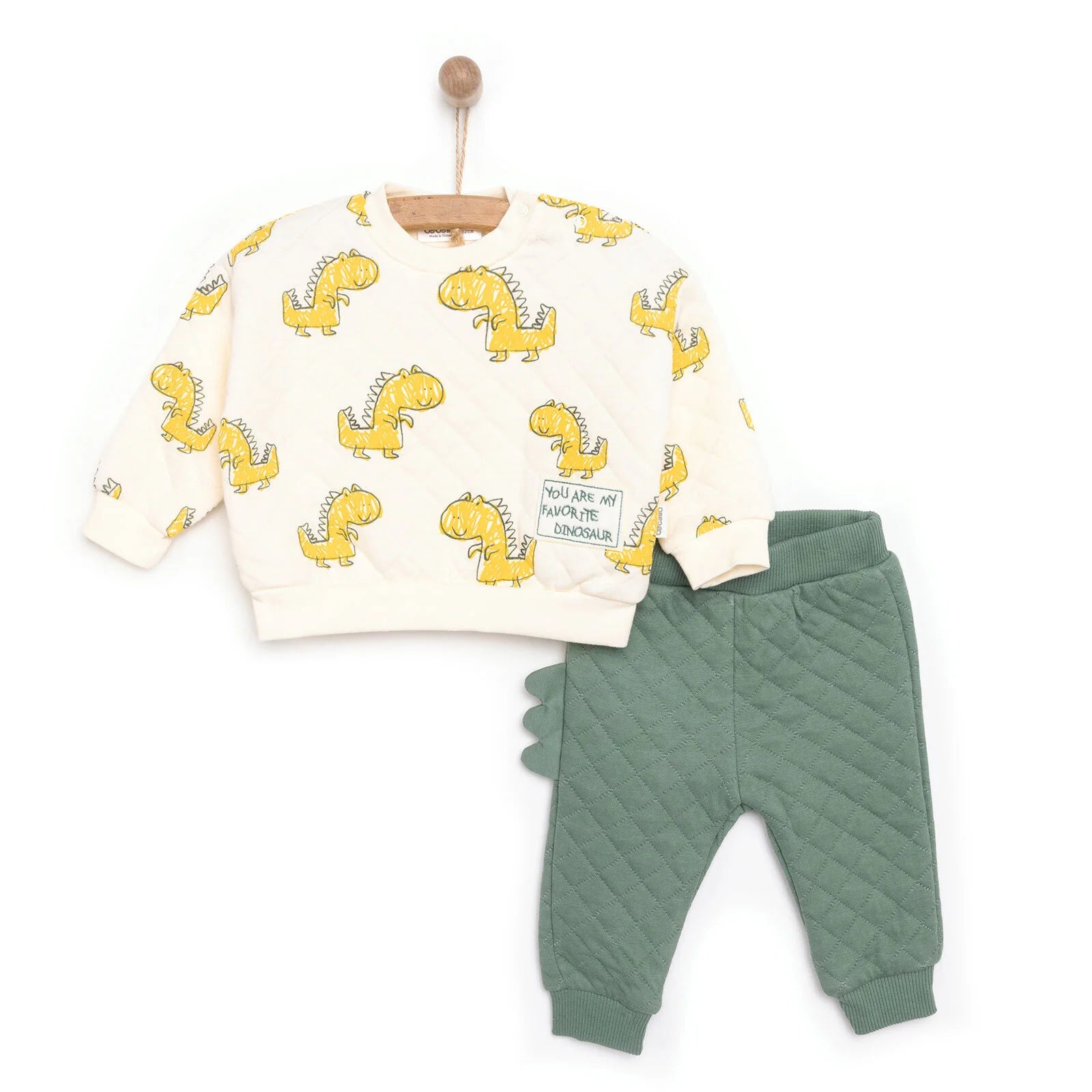 Bebetto Boy Sweatshirt - Footless Bottom - Green - ebebek - Black Friday