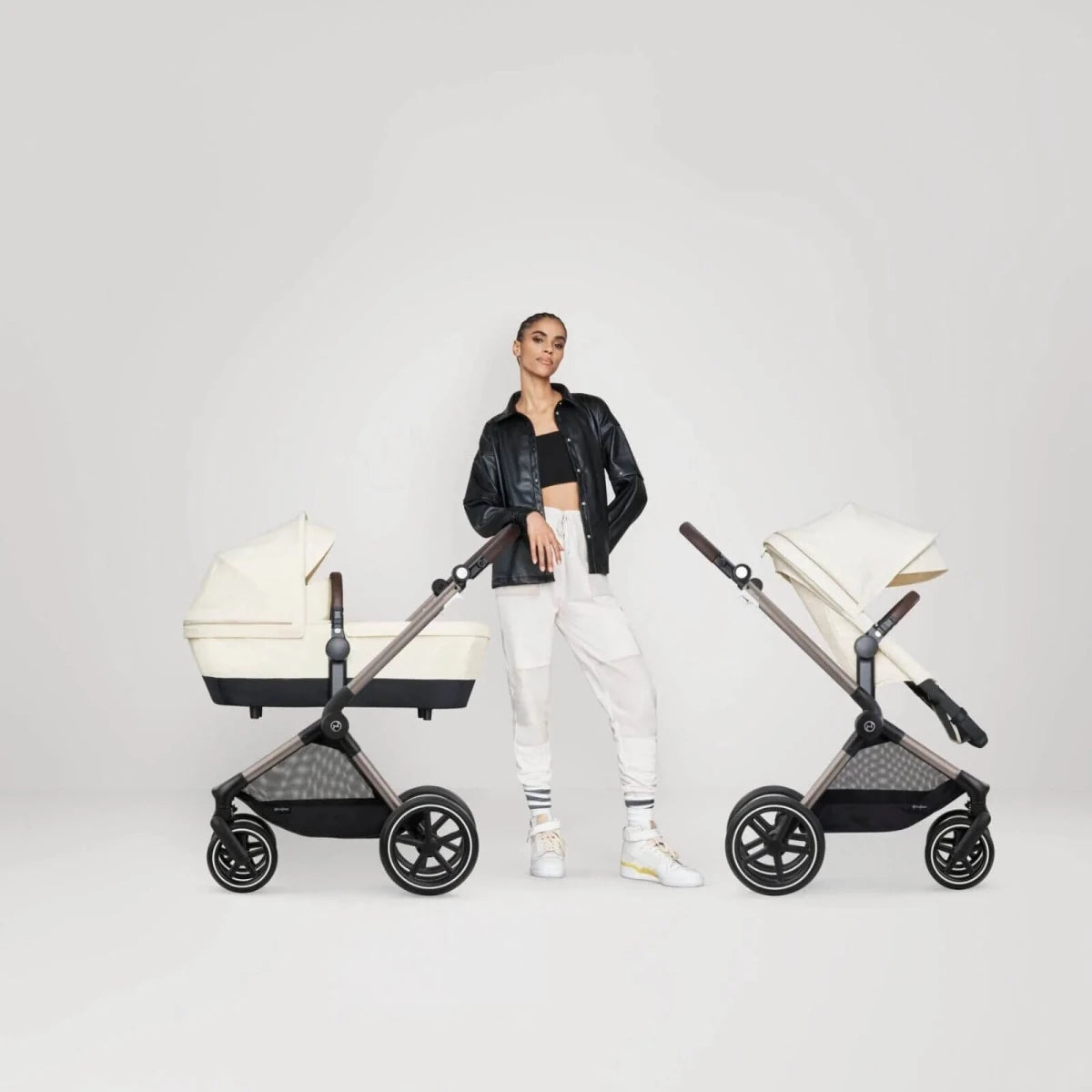 Cybex Eos Lux Silver 2 - in - 1 Pushchair - Lava Grey Lava Grey - ebebek