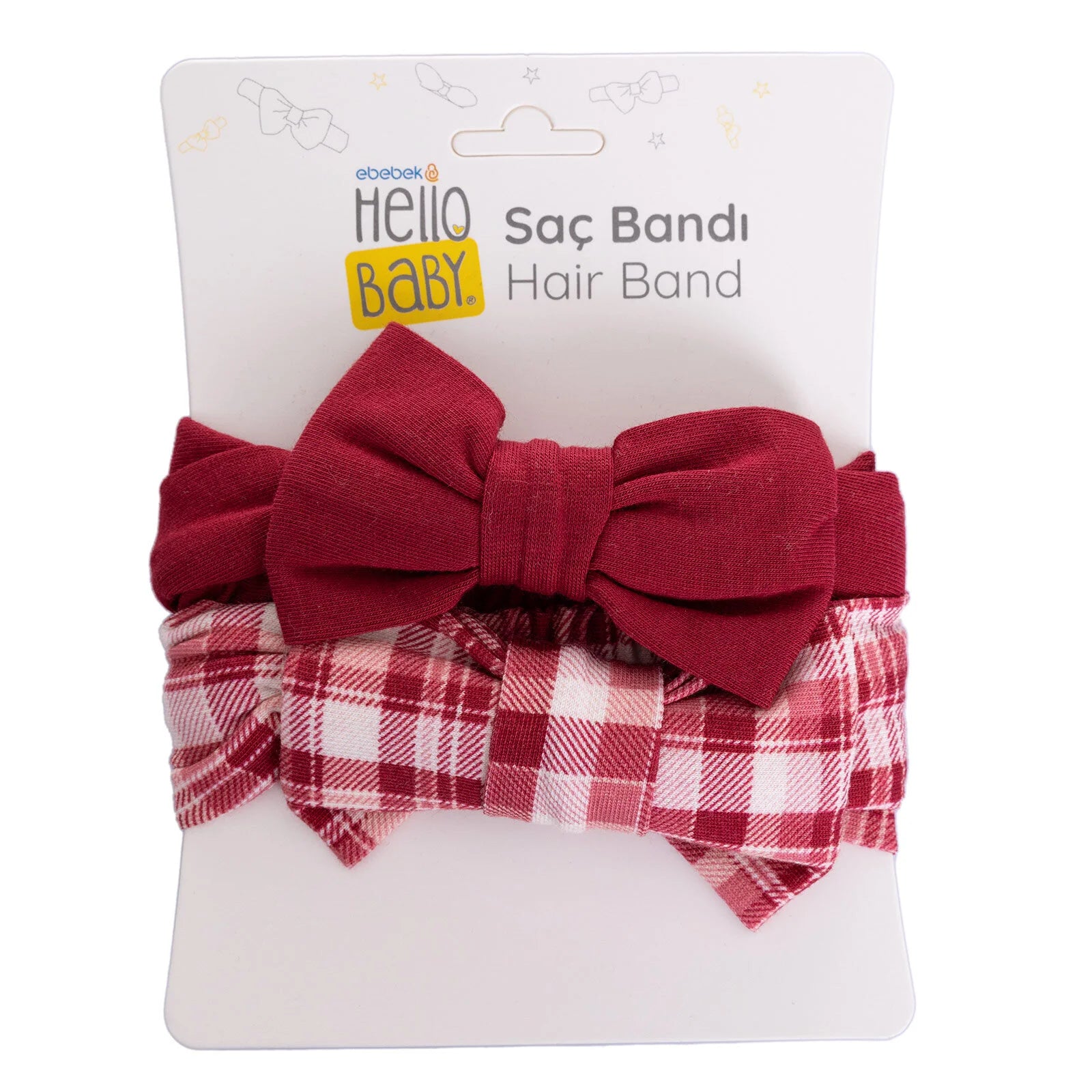 HelloBaby Baby Girl 2 Pcs Hair Bands - Red - ebebek - Black Friday
