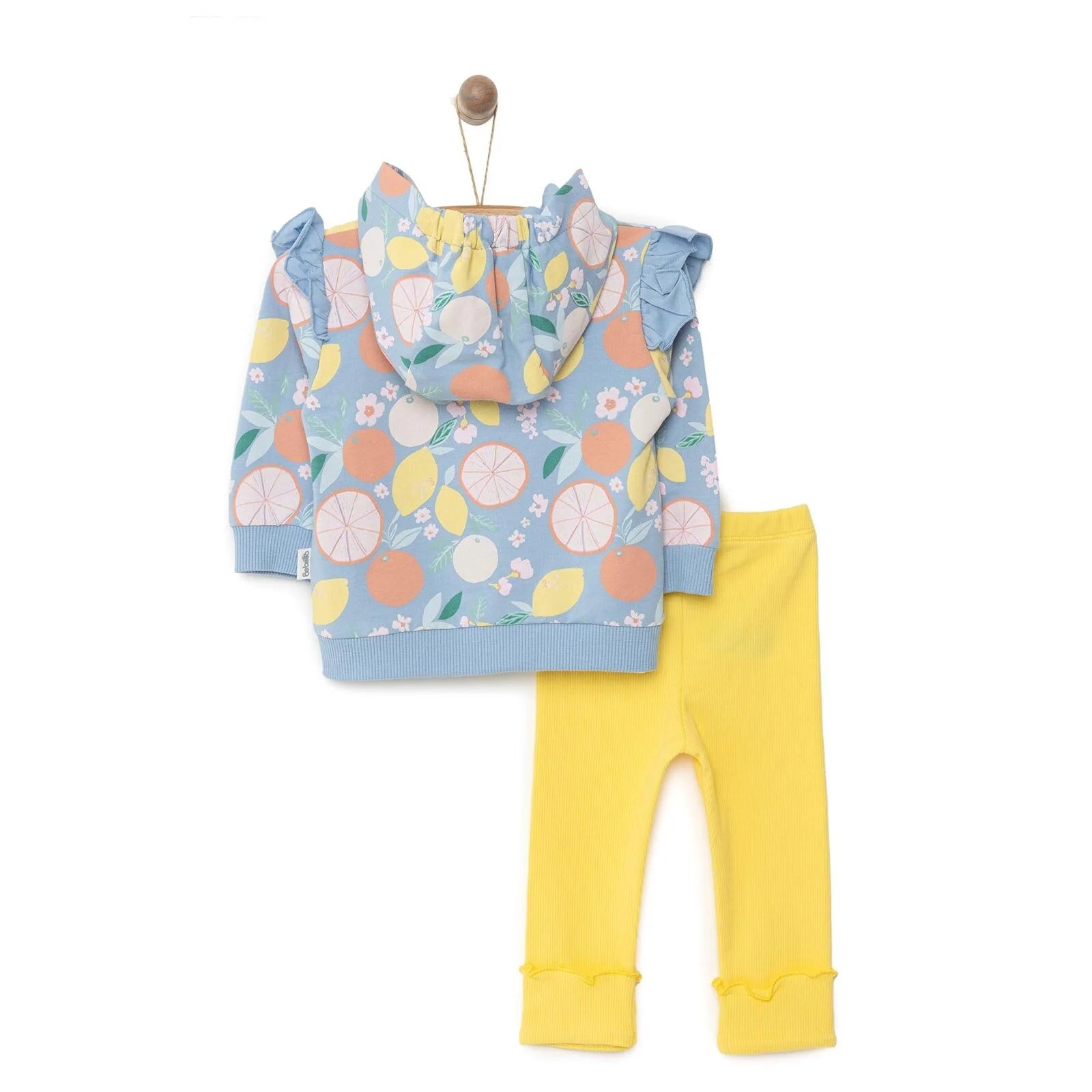 Bebetto Newborn Baby Girl Aloha Hooded Cardigan - Sweatshirt - Bottom - Light Blue - ebebek - Black Friday