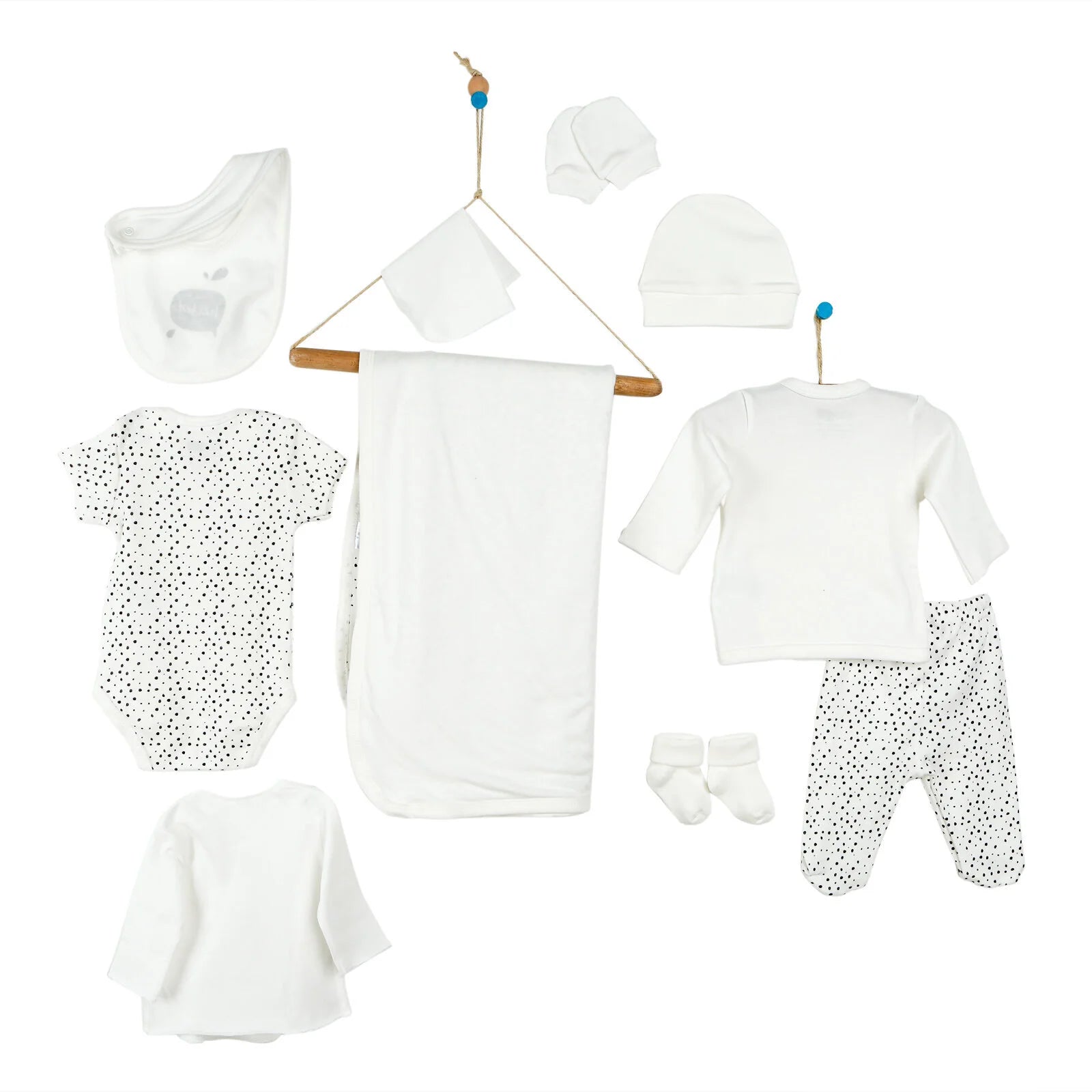 HelloBaby 10 Pcs Newborn Starter Set - Ecru - ebebek - Black Friday