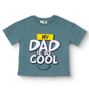 HelloBaby Boys T-shirt Slogan Print Crew Neck Short Sleeve - Green Green - ebebek