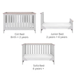 Tutti Bambini Verona 3 pcs Room Set - Dove Grey/Oak Dove Grey/Oak - ebebek