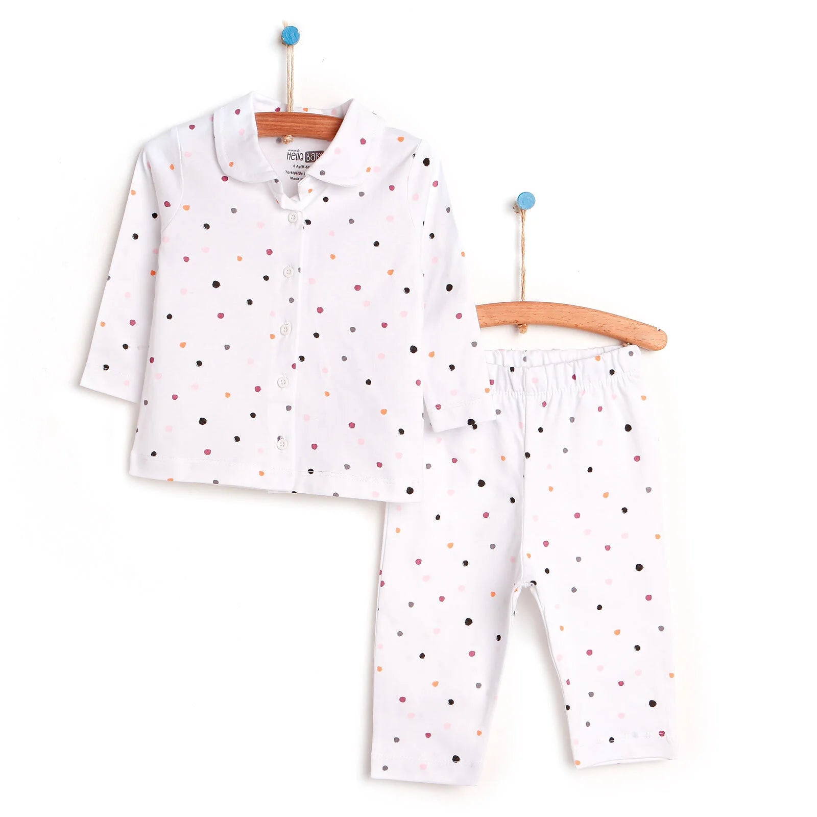 HelloBaby Basic Baby Girl Pyjamas Set - White - ebebek - Black Friday