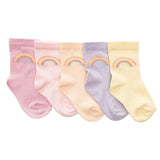 Baby Girl 5 - Pack Ankle Socks Polka Dot Print - Pink Pink - ebebek