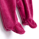 HelloBaby Newborn Unisex Embroidered Velvet Jumpsuit - Fuchsia - ebebek - Black Friday