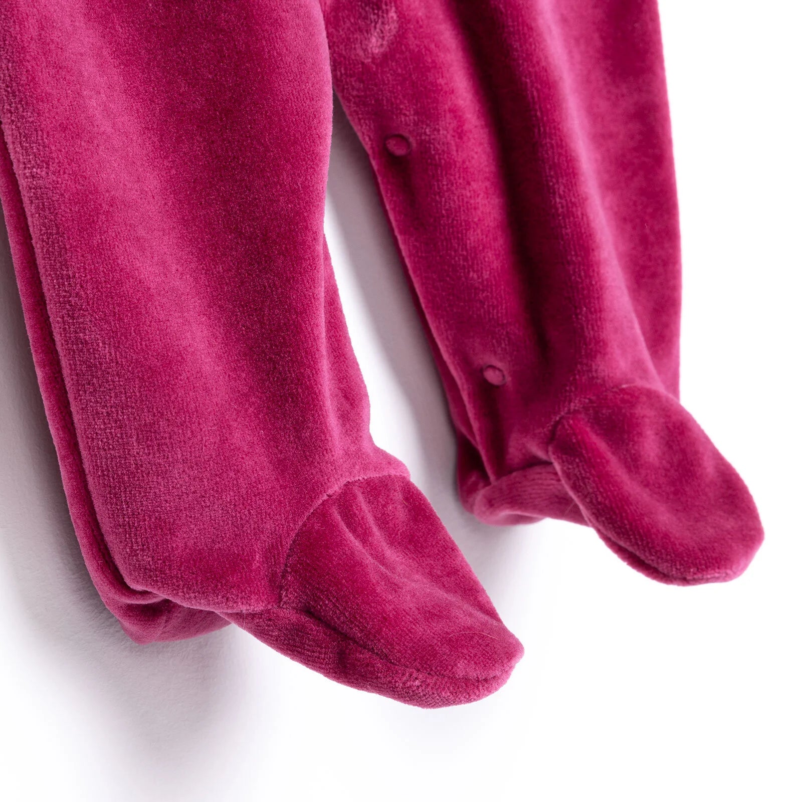 HelloBaby Newborn Unisex Embroidered Velvet Jumpsuit - Fuchsia - ebebek - Black Friday