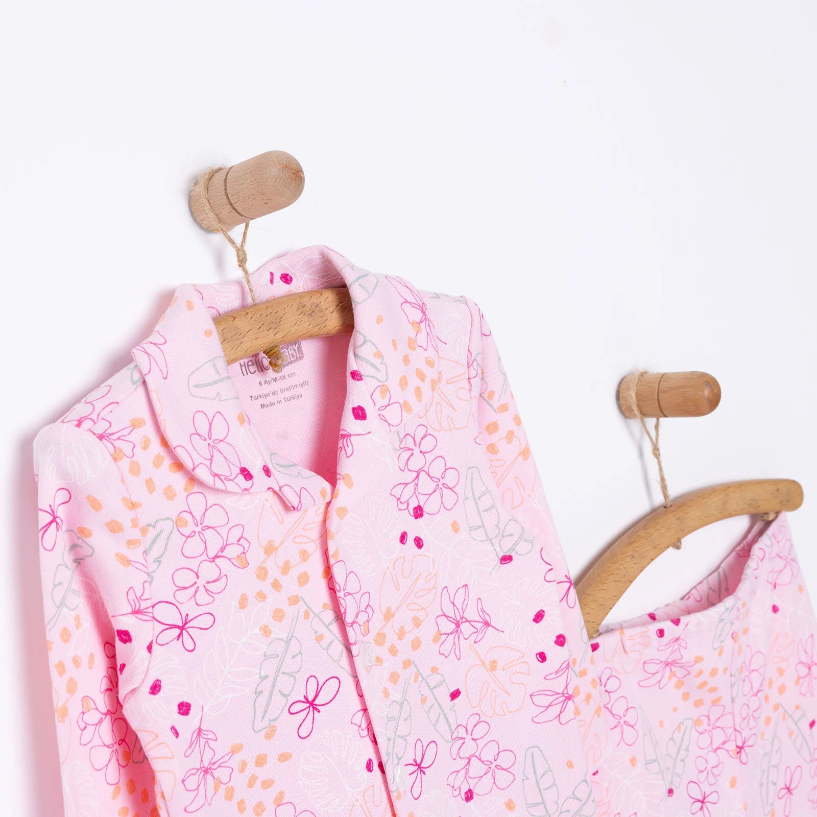 HelloBaby Girl Long Sleeve Pyjamas Set - Dark Pink - ebebek - Black Friday