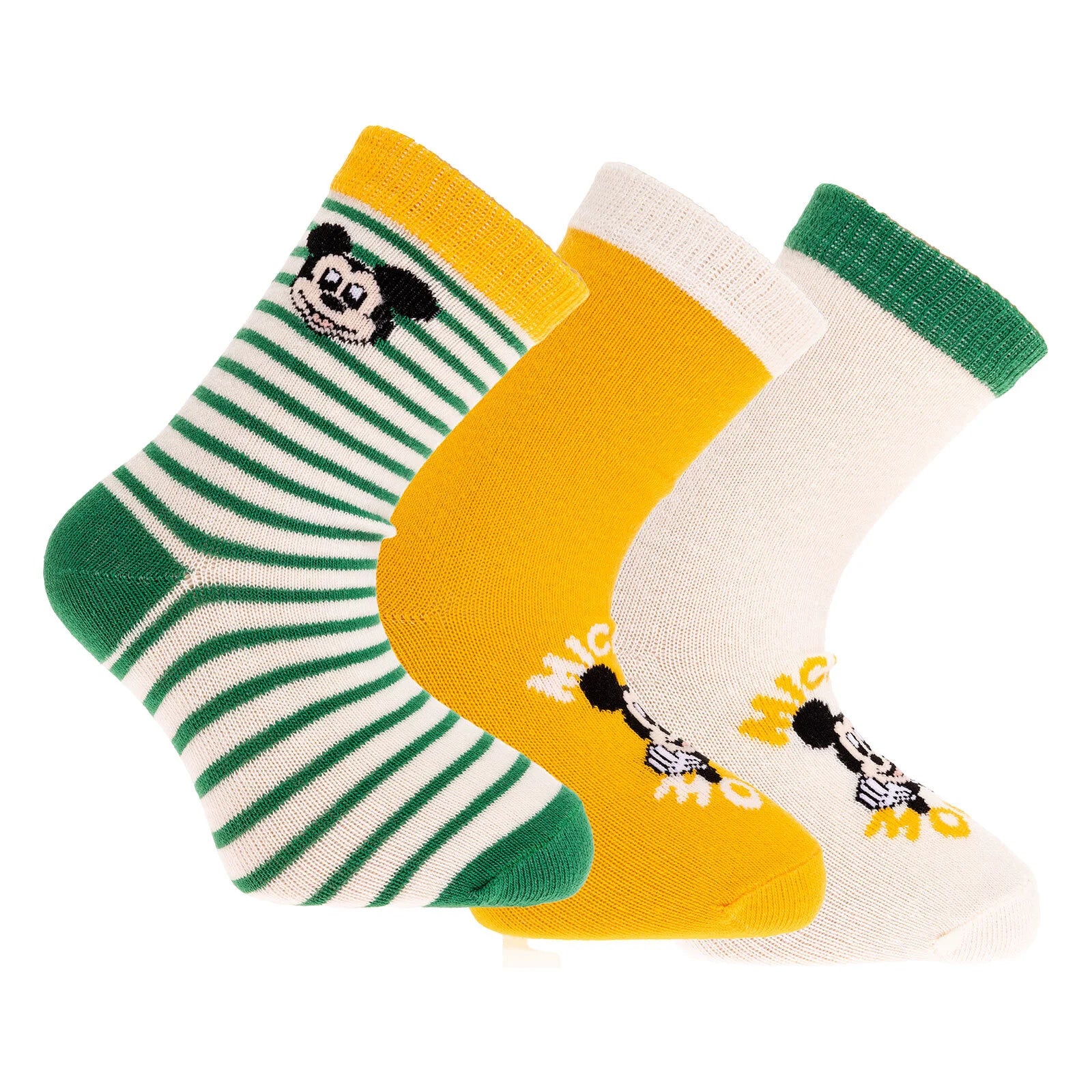 Disney Mickey Mouse Socks 3 Pcs - Ecru - ebebek - Black Friday