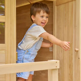 TP Buttercup Wooden Playhouse with Deck Slide & Double Swing Arm - ebebek