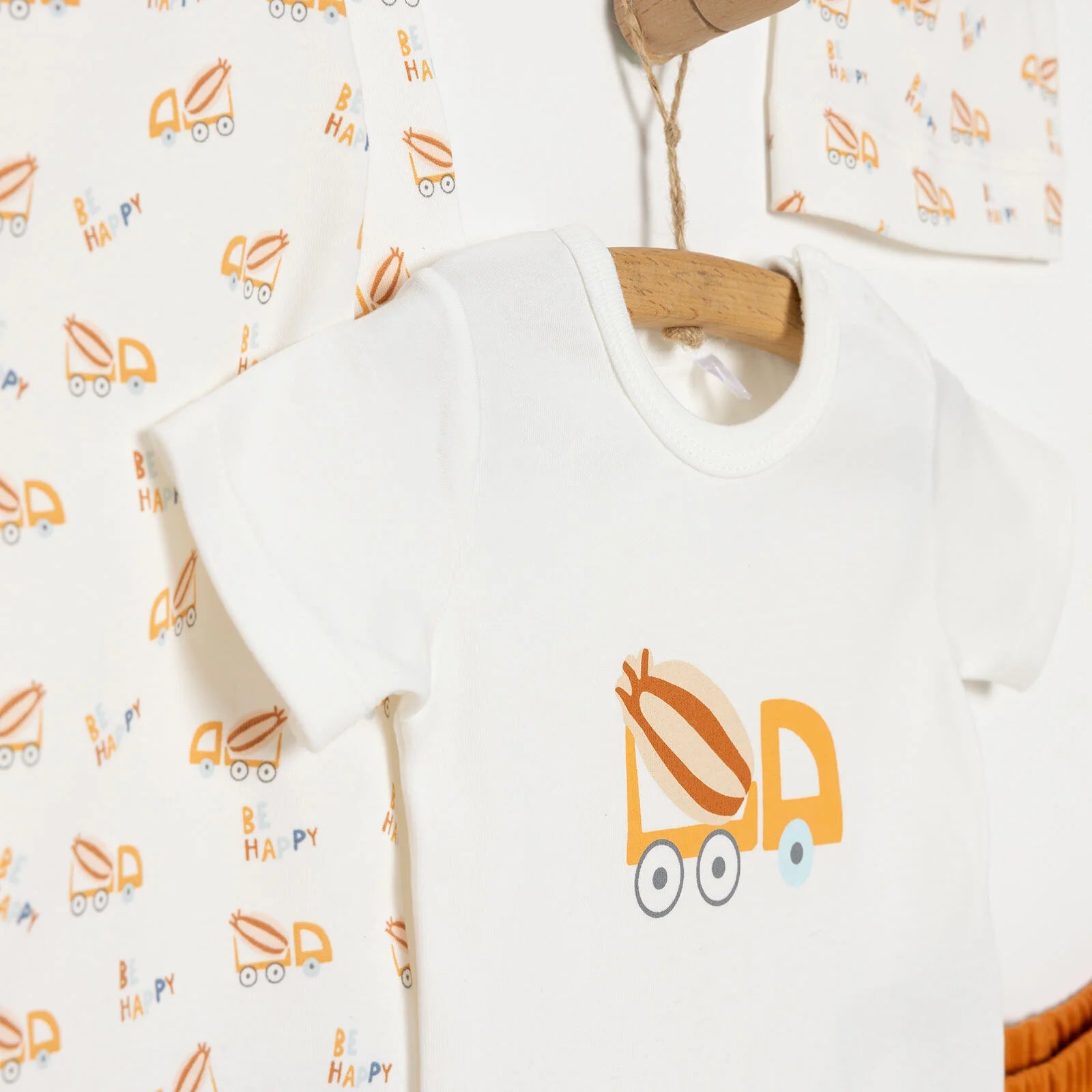 HelloBaby Boy Newborn Set 4 pcs - Dark Orange - ebebek - Black Friday