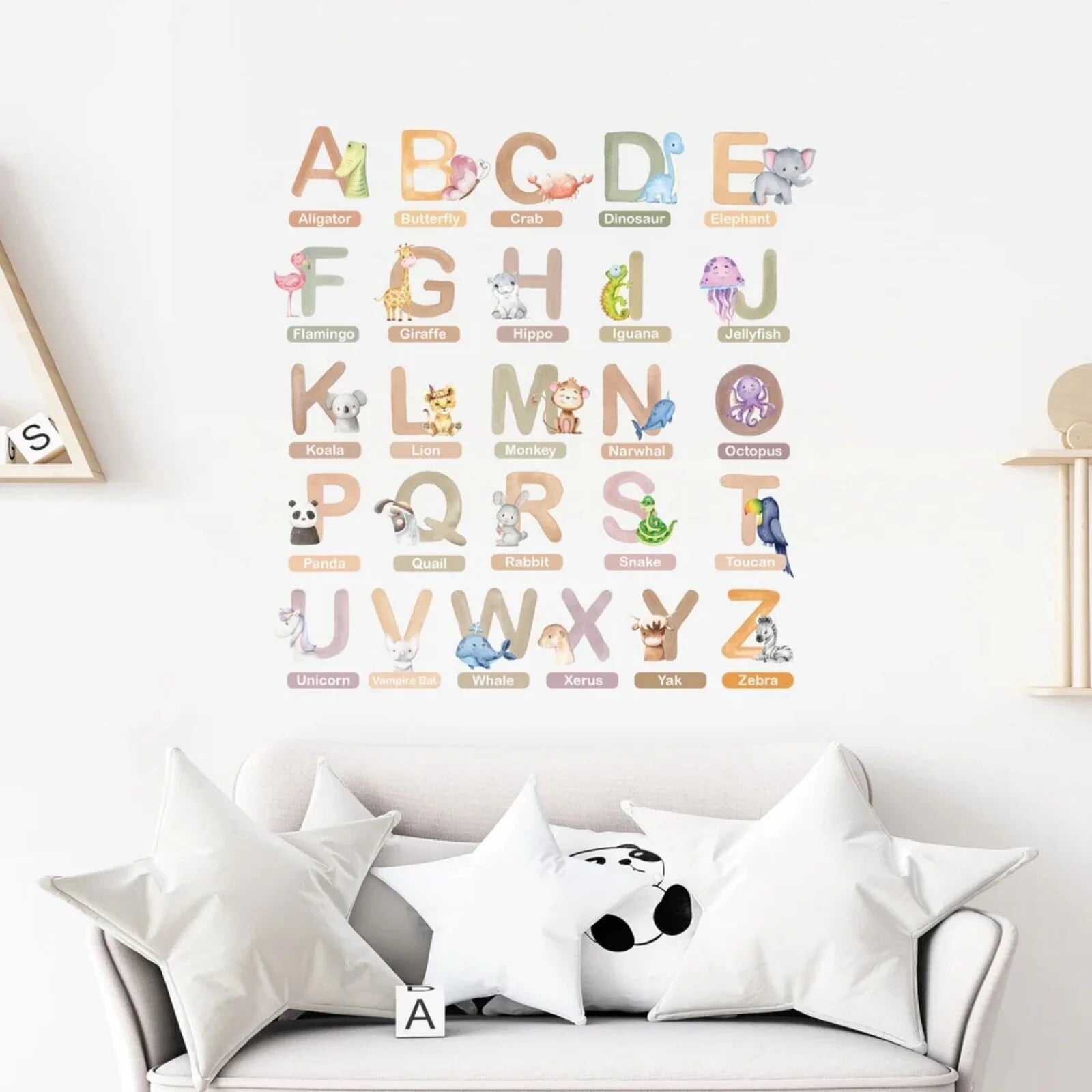 Live Vida Alphabet Wall Stickers with Animal Figures 26 pcs - ebebek - Black Friday