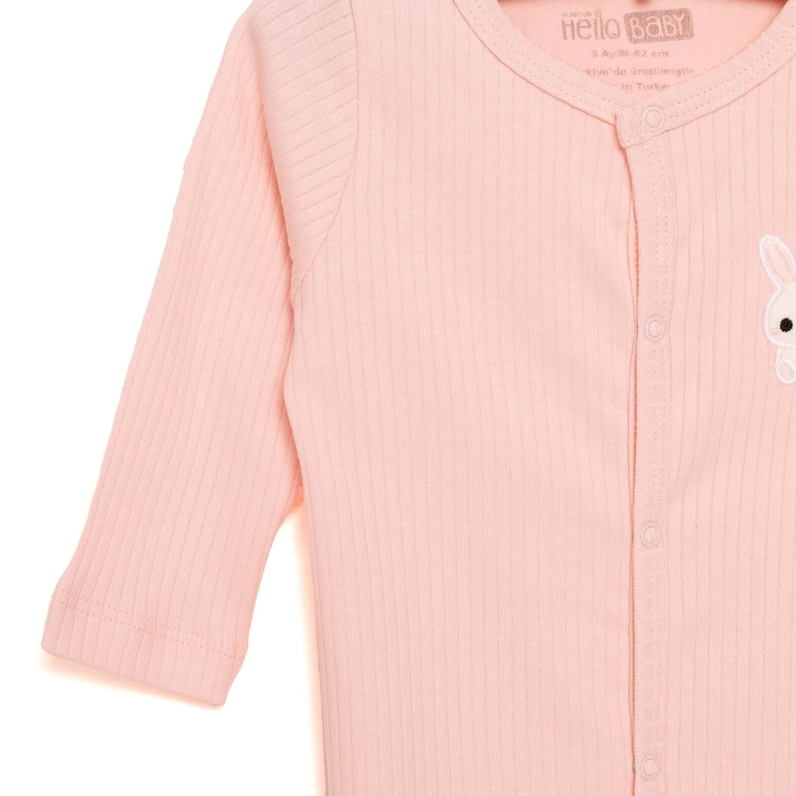 HelloBaby Newborn Girl Footed Jumpsuit - Light Pink - ebebek - Black Friday