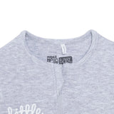 Baby Boy Footed Sleepsuit Zip Fastening Crew Neck - Grey Grey - ebebek