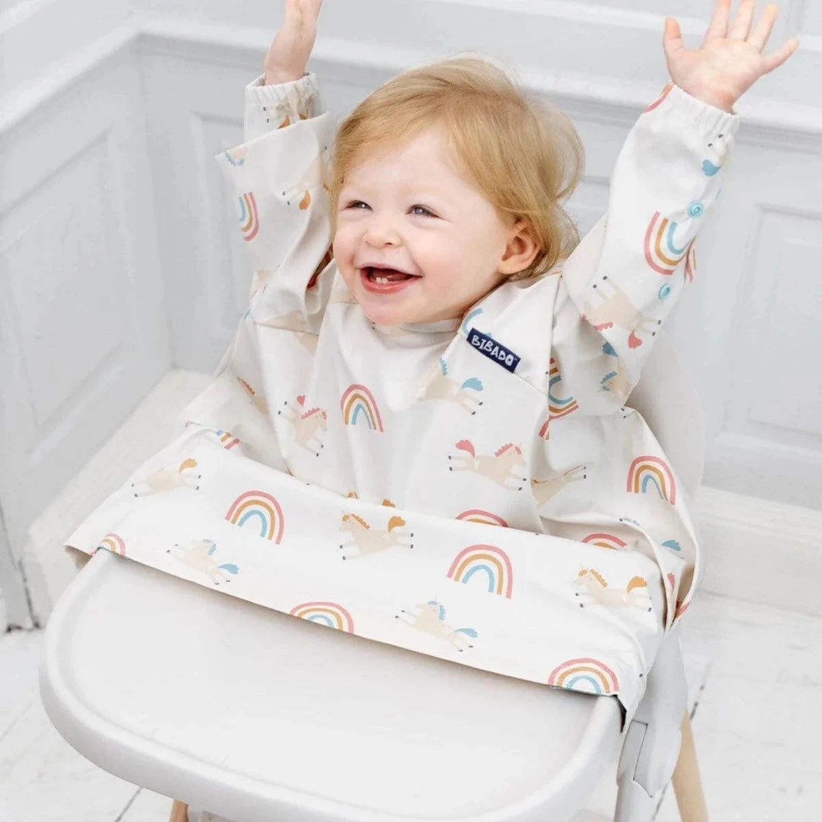 Bibado Long Sleeve Coverall Weaning Bib - Fairytale Foodies - ebebek