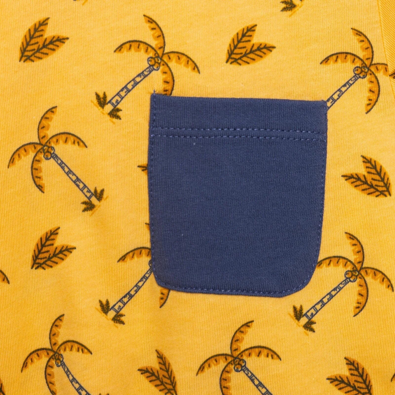 HelloBaby Basic Boy Palm Patterned Tshirt - Indigo - ebebek - Black Friday