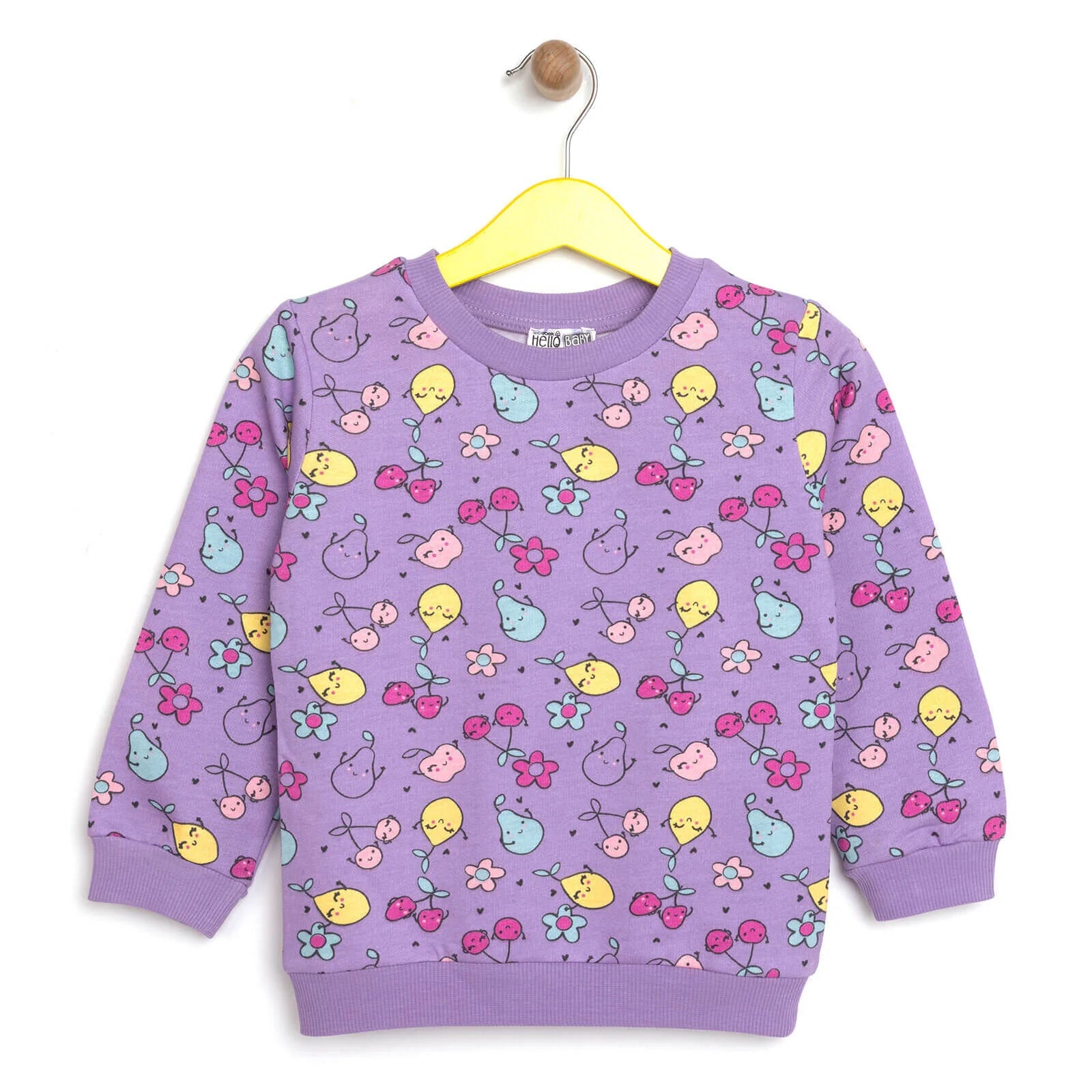 HelloBaby Baby Girl Fruit Patterned Sweatshirt - Printed - ebebek - Black Friday