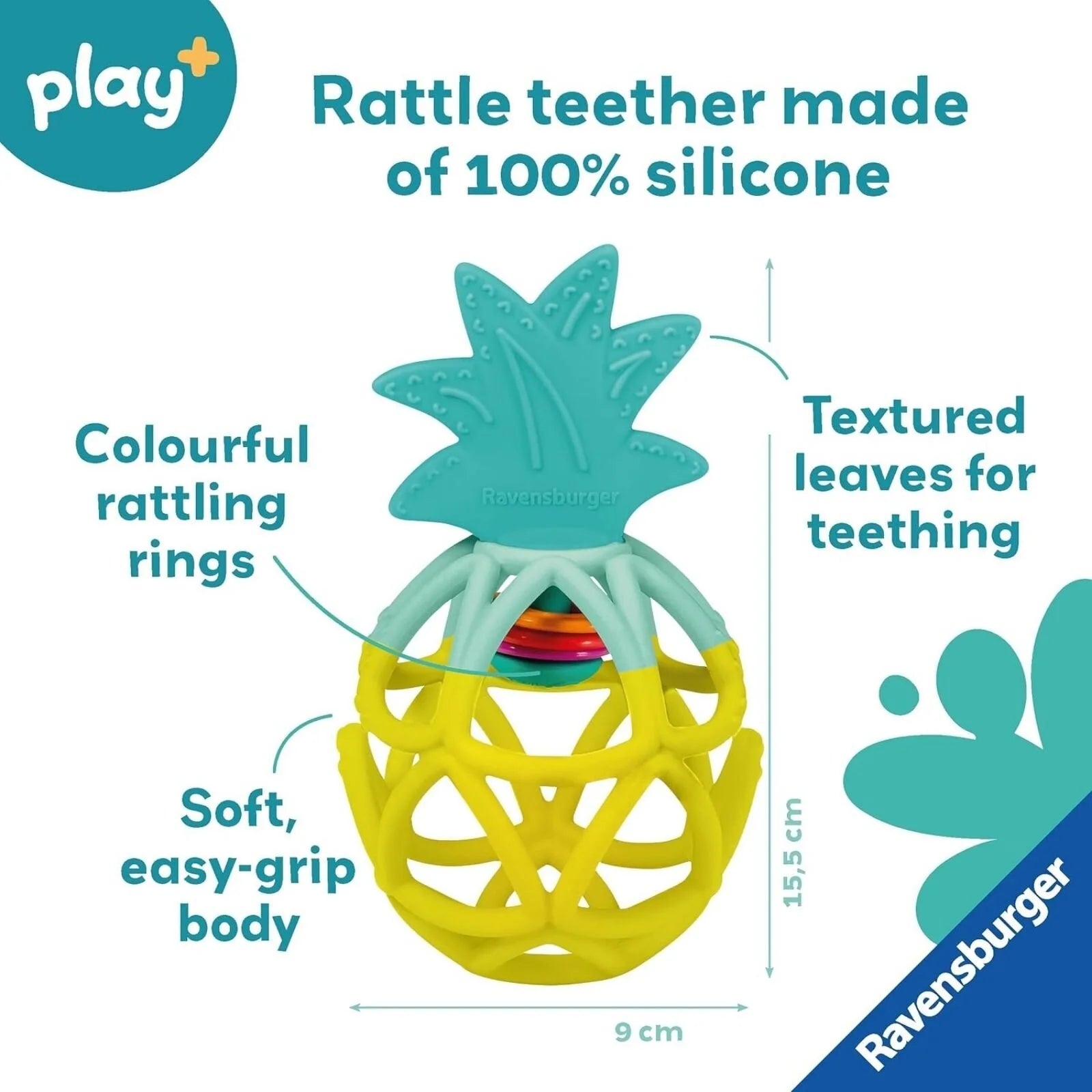 Play+ Rattle & Teether Pineapple - ebebek - Black Friday