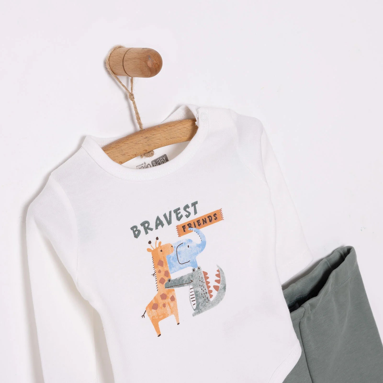 HelloBaby Boy Body - Footed Bottom - Ecru - ebebek - Black Friday