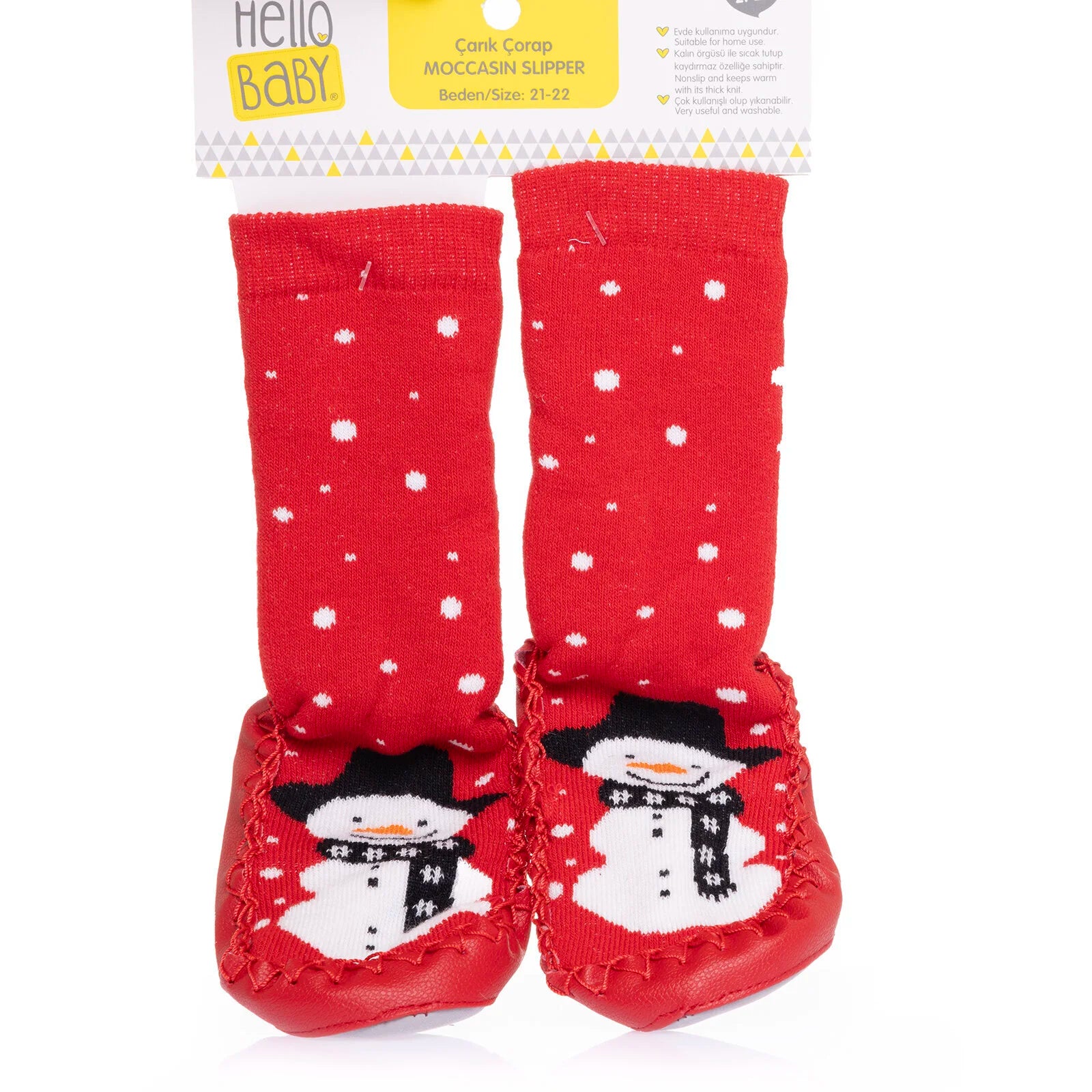 HelloBaby Moccasin Slipper - Red - ebebek - Black Friday