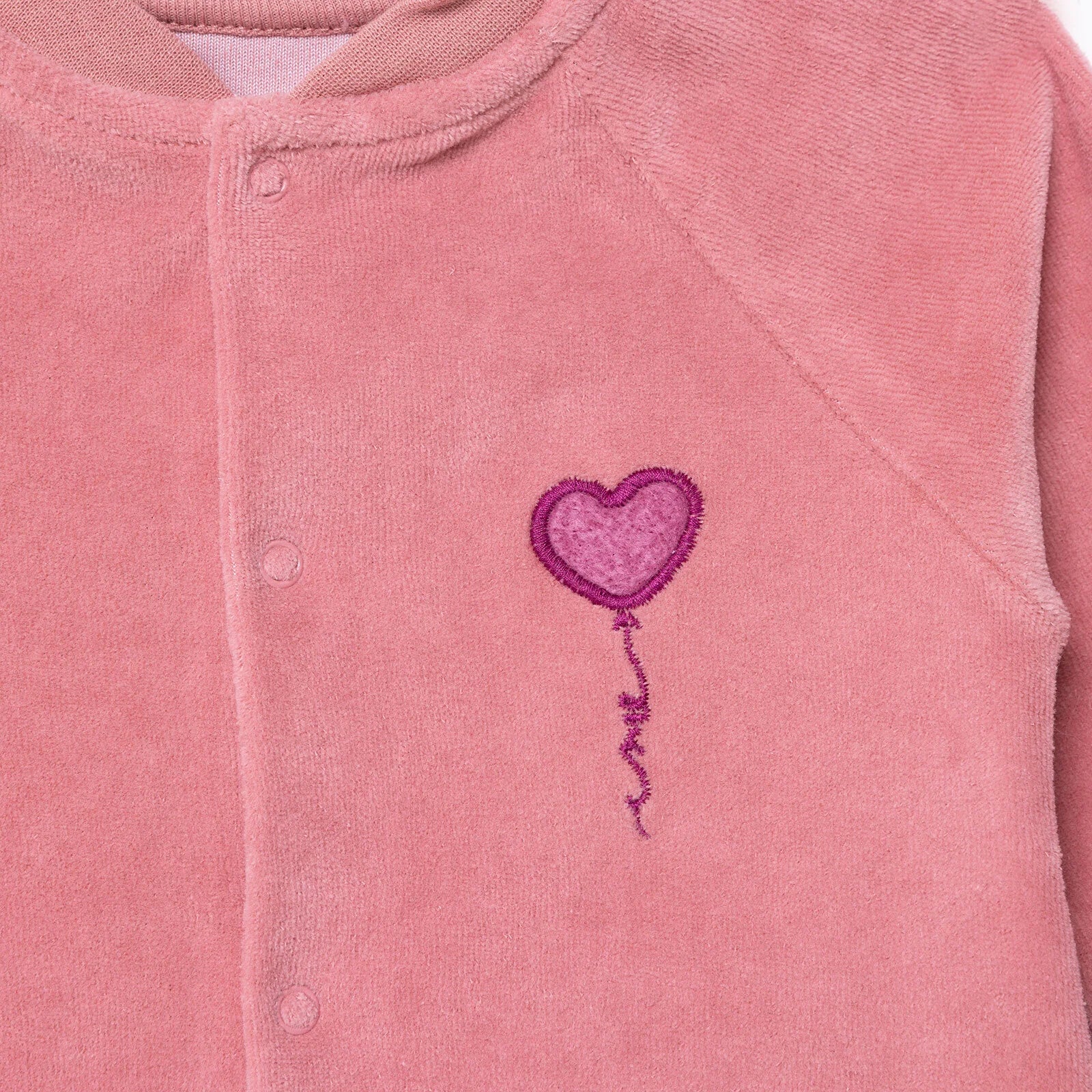 HelloBaby Newborn Velvet Footlesss Jumpsuit - Dark Pink - ebebek - Black Friday