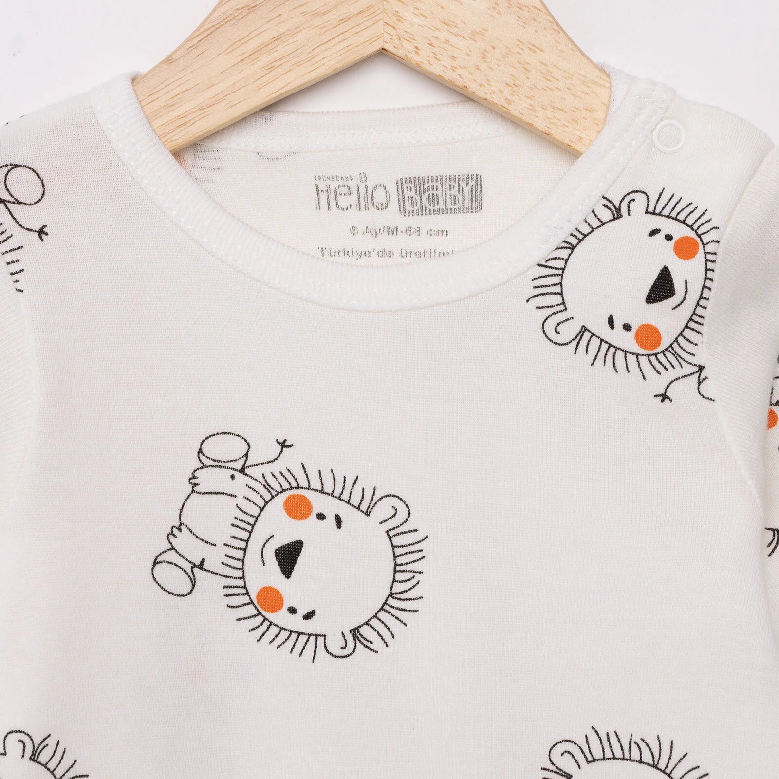 HelloBaby Boy Long Sleeve Bodysuit - Ecru - ebebek - Black Friday