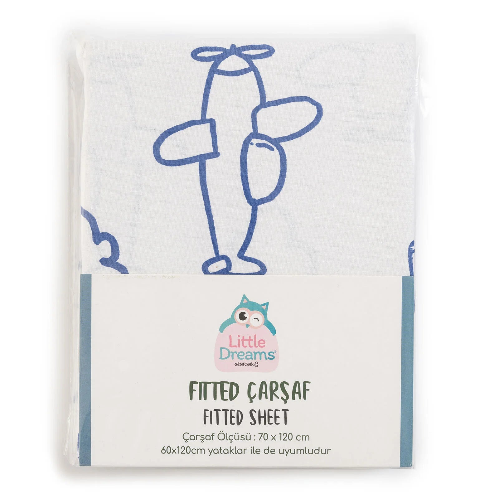 Little Dreams Baby Boy Crib Sheet - Blue - ebebek - Black Friday