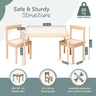 Outlet - Montessori Wooden Table&Chair Set for Kids - ebebek - Black Friday