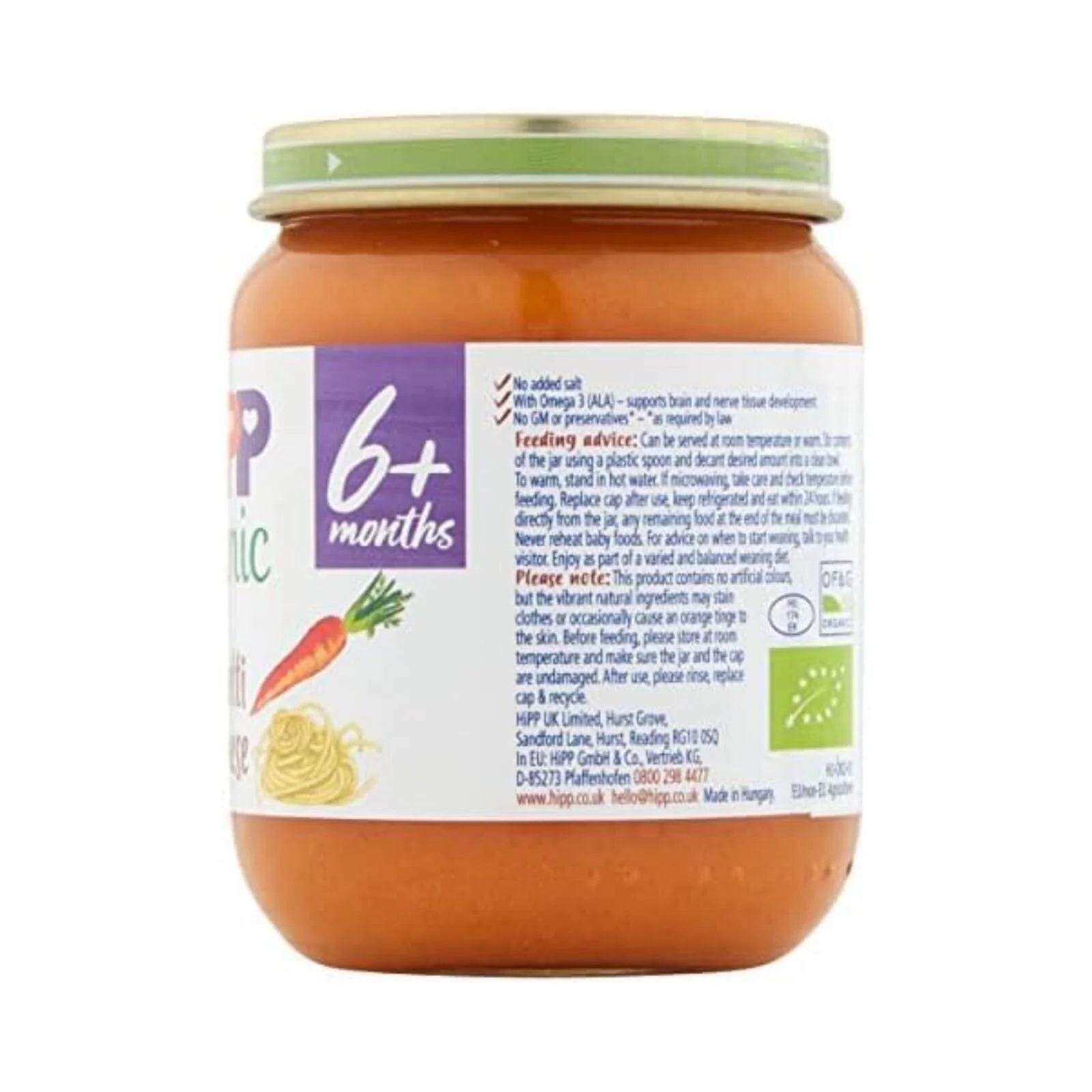 HiPP Organic Spaghetti Bolognese Baby Food Jar 6+ months 125g - ebebek - Black Friday