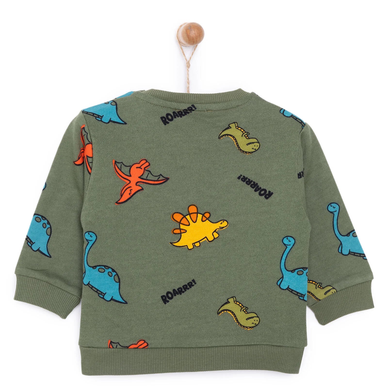 HelloBaby Basic Low Raised Dinosaur Printed Sweatshirt - Printed - ebebek - Black Friday