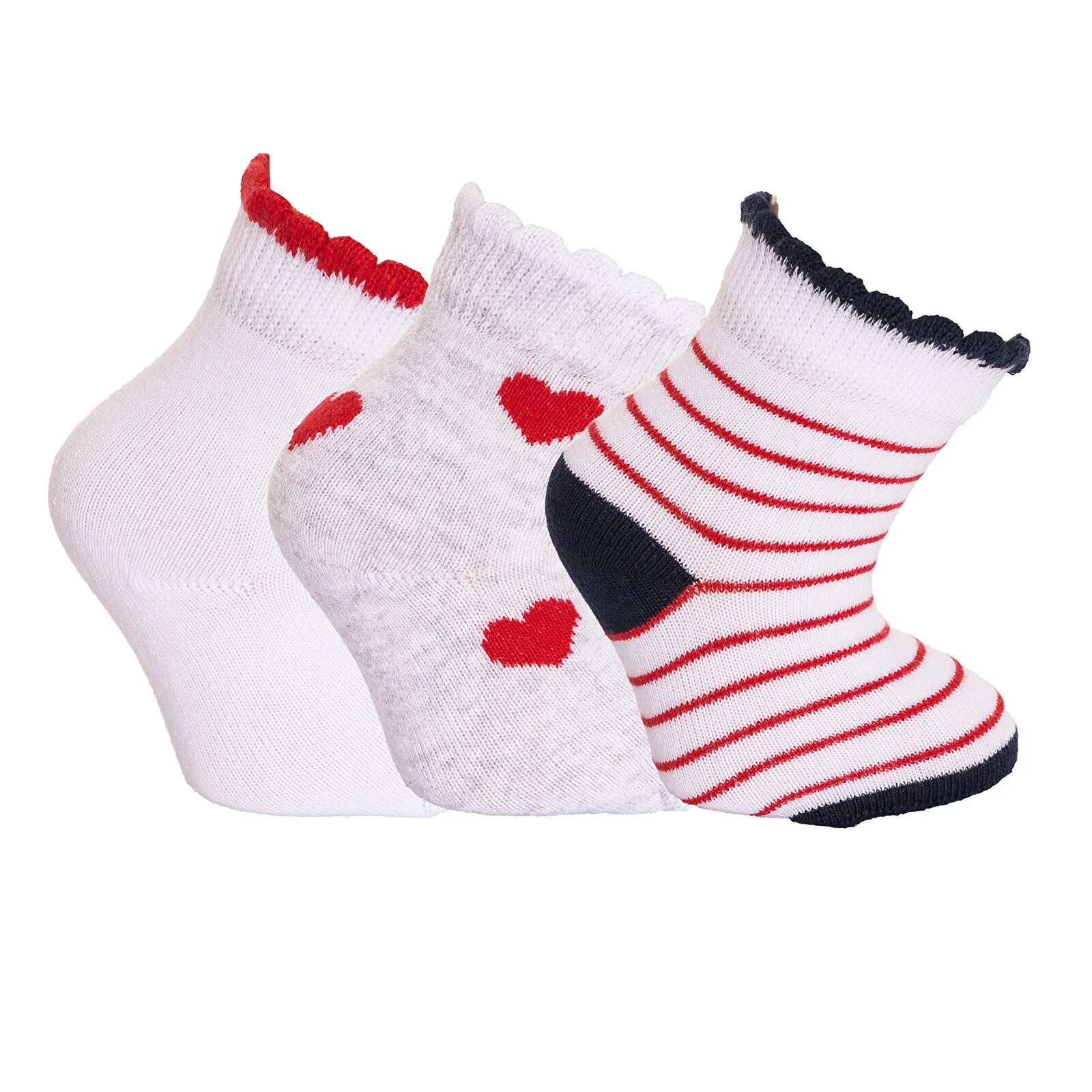 HelloBaby Baby Girl Pack of 3 Socks - White - ebebek - Black Friday