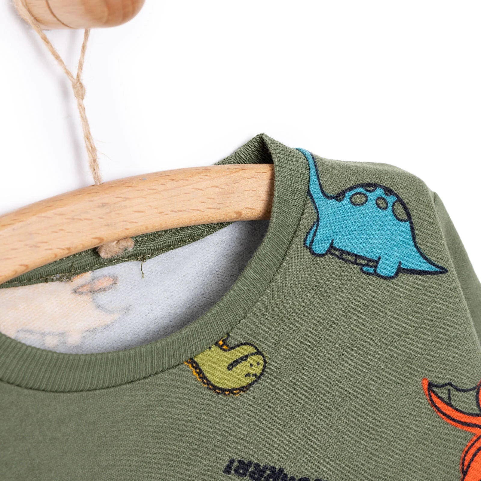 HelloBaby Basic Low Raised Dinosaur Printed Sweatshirt - Printed - ebebek - Black Friday