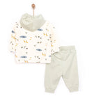 Bebetto Newborn Baby Boy Safari Hooded Cardigan - Sweatshirt - Footless Bottom - Multicolour - ebebek - Black Friday