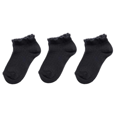 HelloBaby Baby Girl Socks 3 pcs - Black Black - ebebek