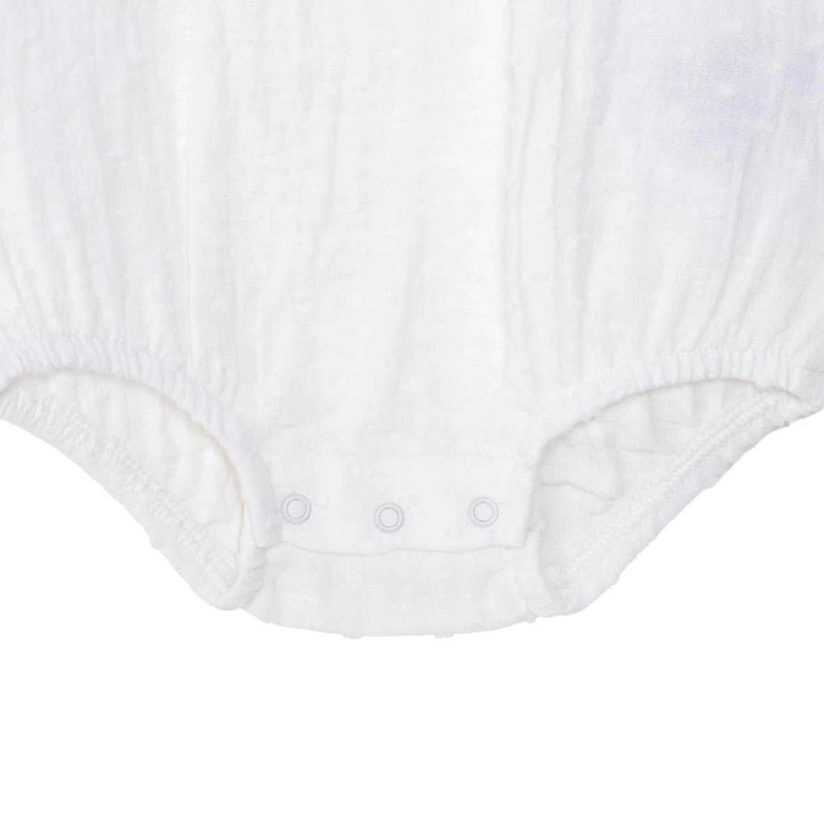 Baby Girl Short - Sleeve Bodysuit Snap Fastening Crew Neck - Ecru Ecru - ebebek