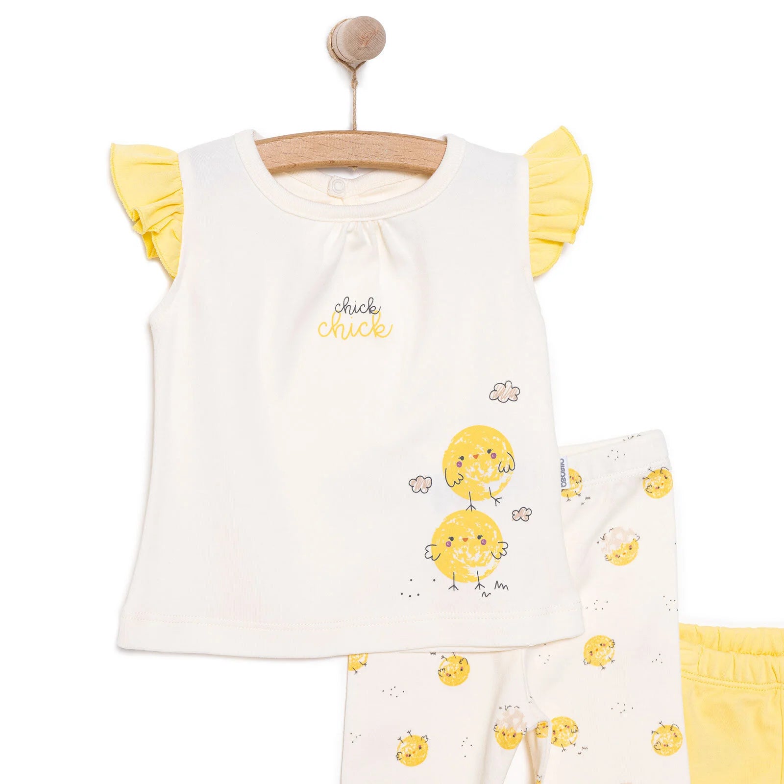 Bebetto Newborn Chıck Chıck Tshirt - Short - Ecru - ebebek - Black Friday