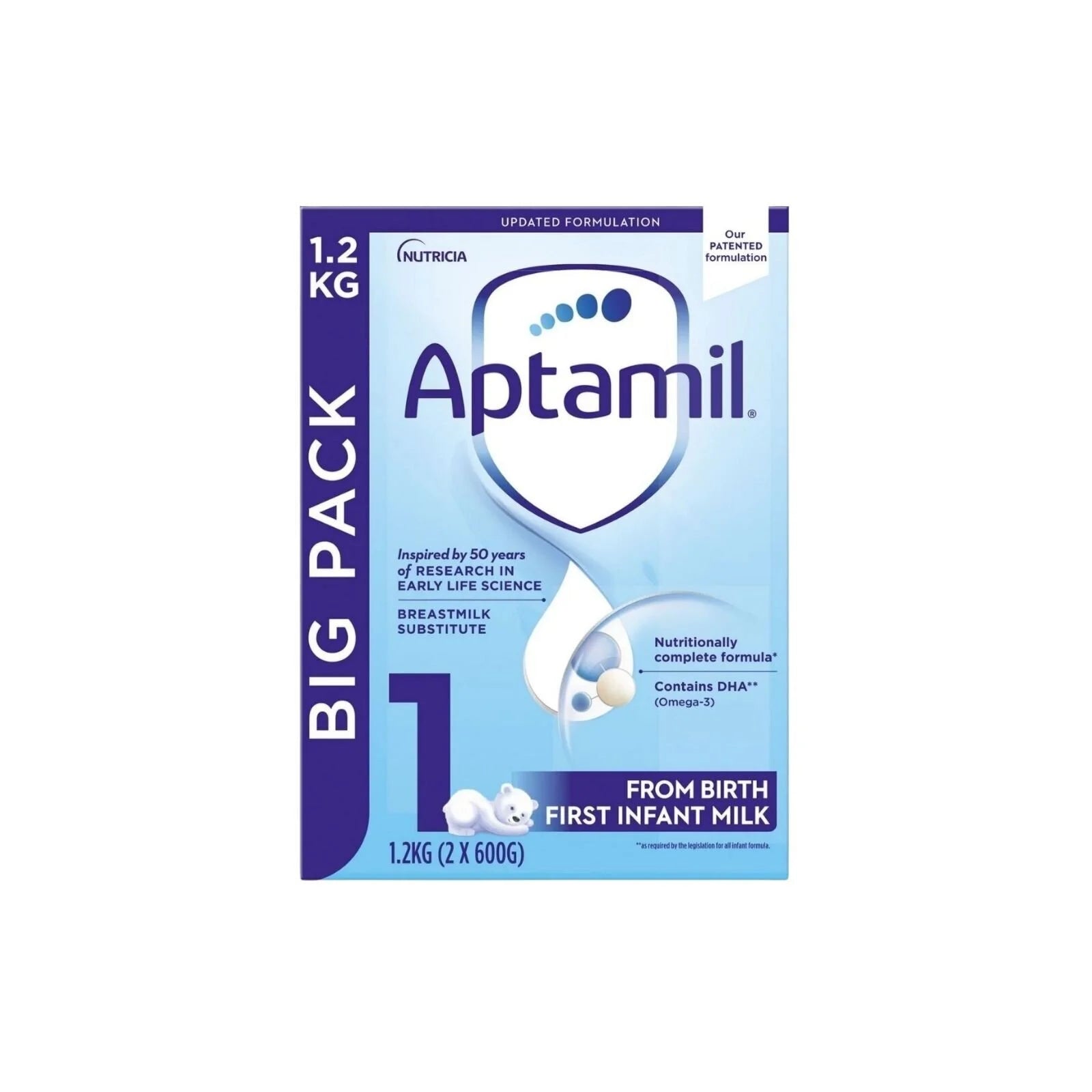 Aptamil 1 First Infant Milk Formula from Birth 1.2kg (2x600g) - ebebek - Black Friday