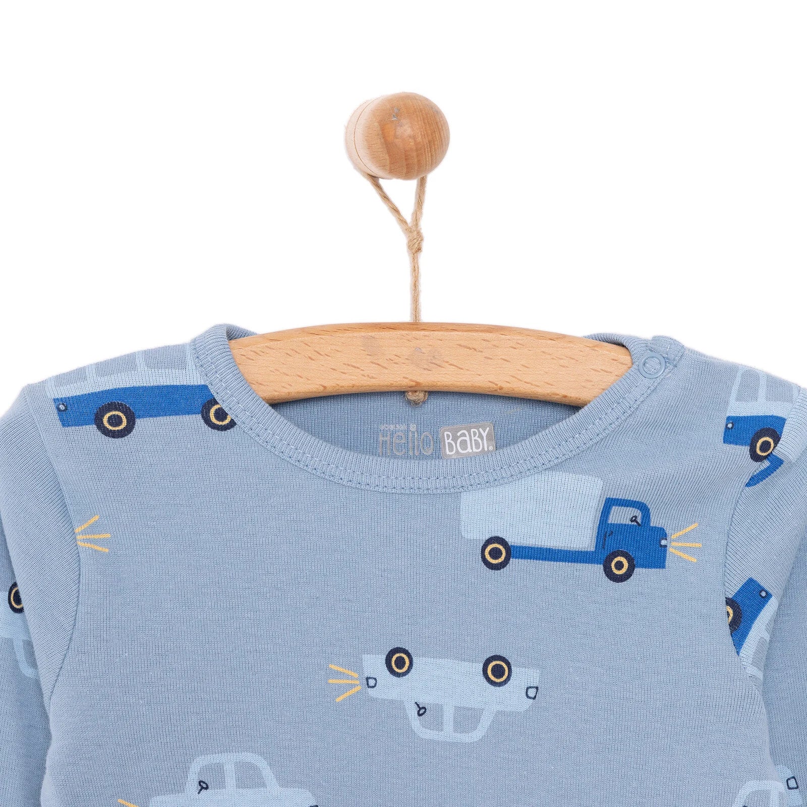 HelloBaby Boy Long Sleeve Bodysuit - Blue - ebebek - Black Friday
