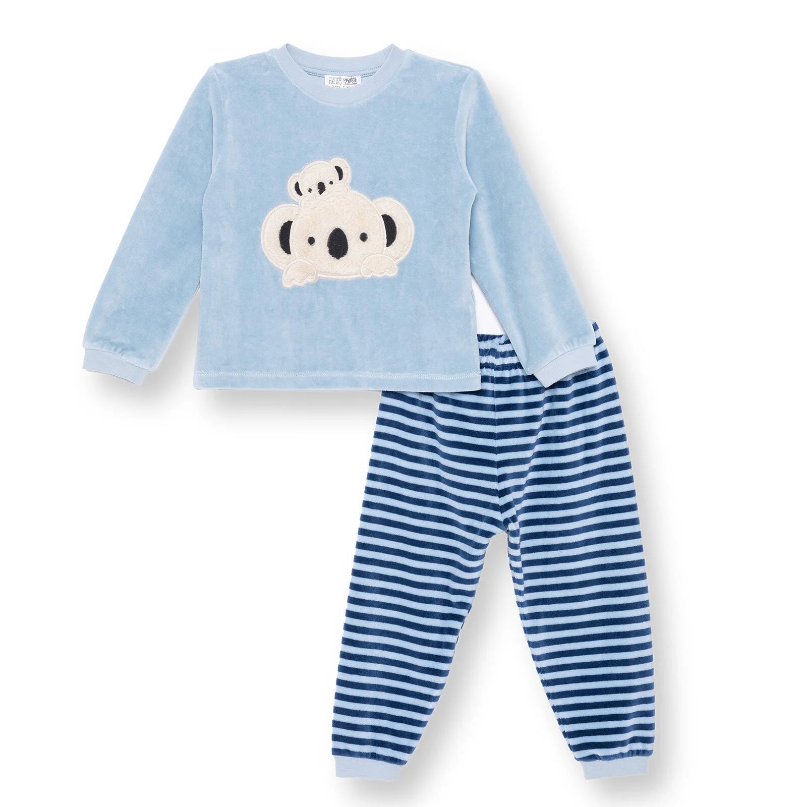 HelloBaby Velvet Pyjamas Set - Blue - ebebek - Black Friday