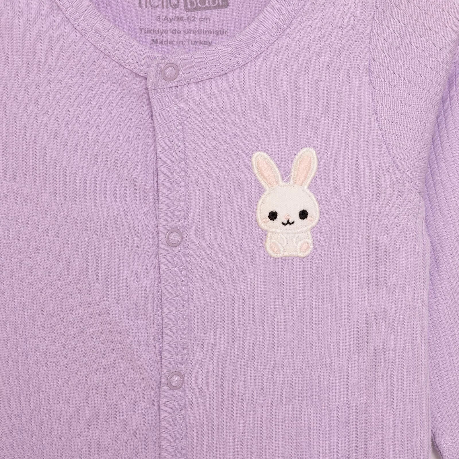 HelloBaby Newborn Girl Footed Jumpsuit - Purple - ebebek - Black Friday