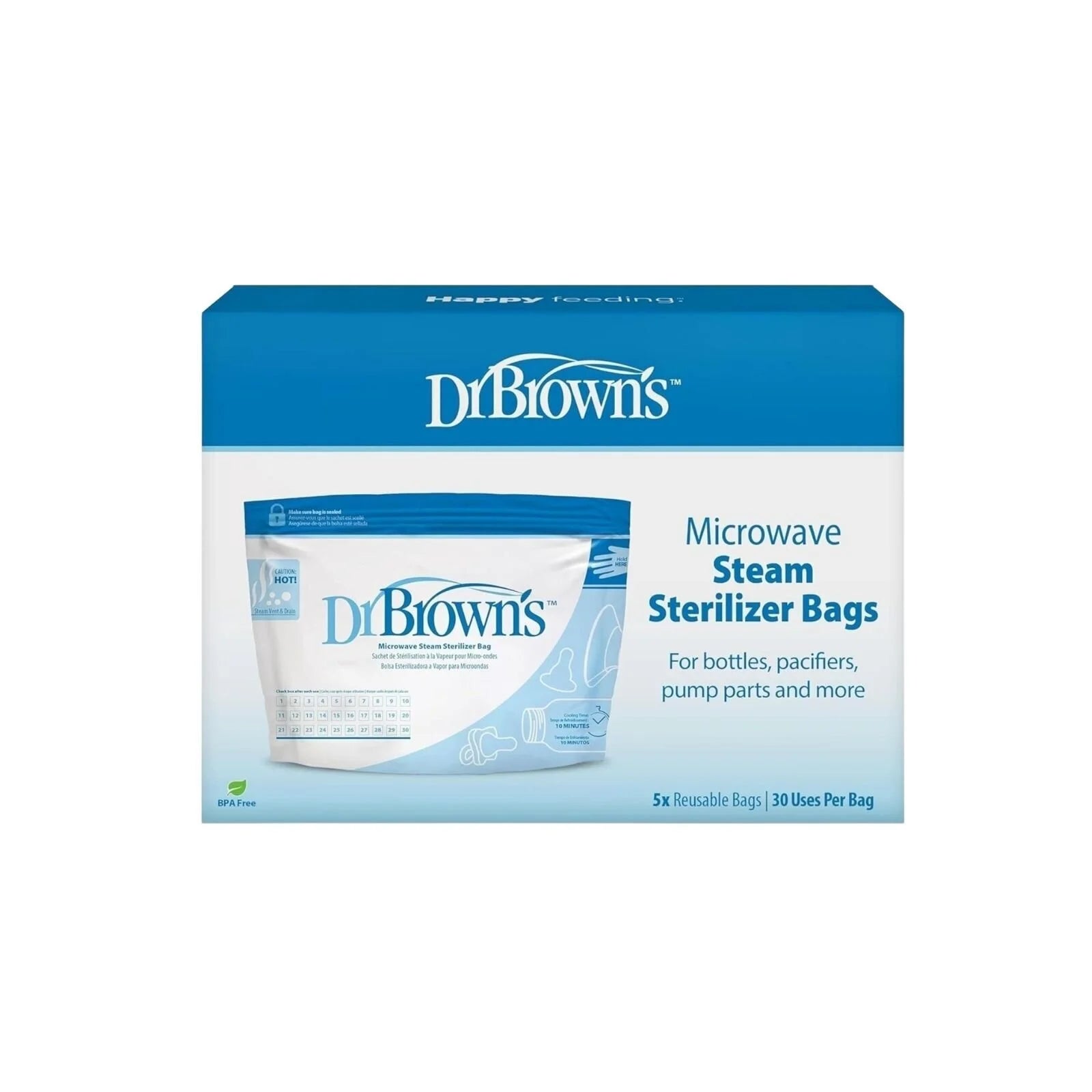 Dr. Brown's Microwave Steam Steriliser Bags 5 pcs - ebebek - Black Friday
