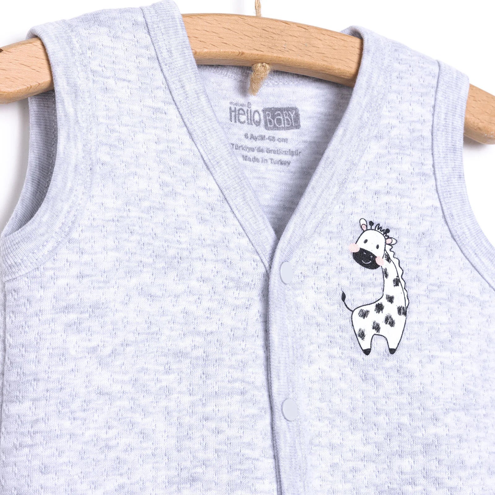 HelloBaby Unisex Classic Vest - Grey Melange - ebebek - Black Friday